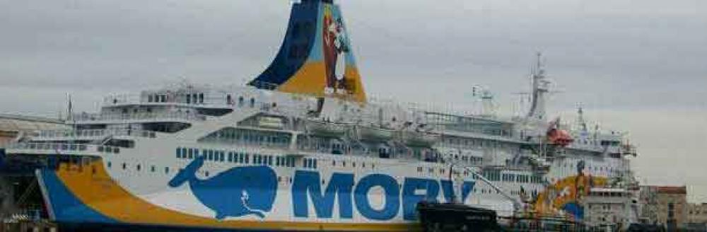 Gammel DFDS færge i tegneserieudgave