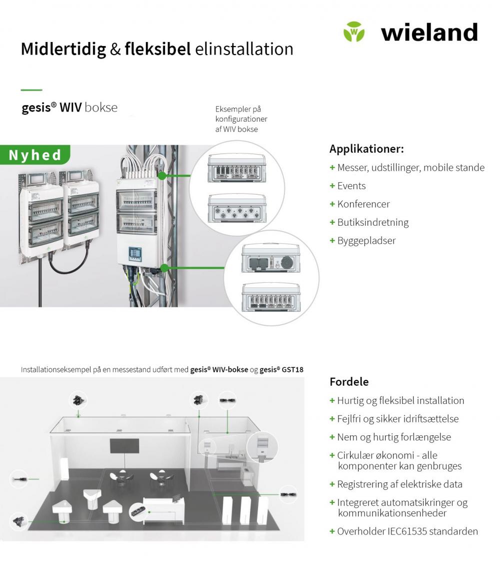 Midlertidig Og Fleksibel Elinstallation Med Gesis® Wiv Bokse