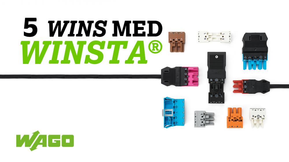 Winsta Box De 5 wins med WINSTA®: Stikforbindelse til elektriske installationer