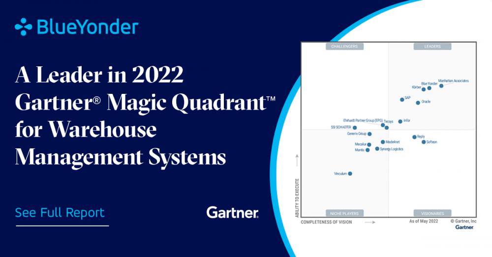Blue Yonder named as a Leader in WMS Magic Quadrant